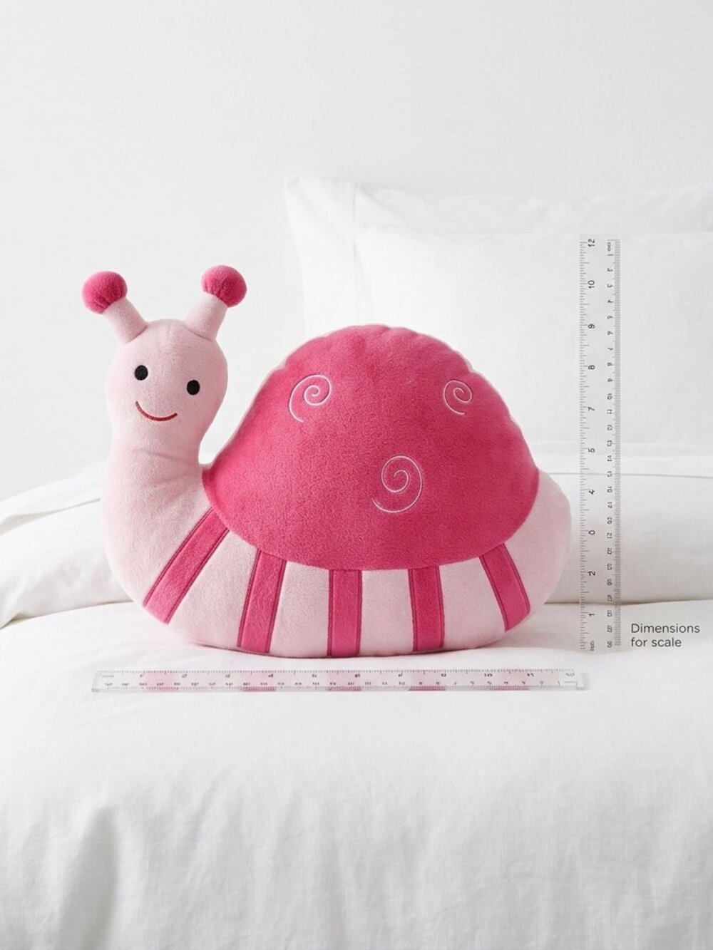 Adorable Pink Snail Plush Pillow | Spring Garden Nursery Decor Stuffed Animal #2